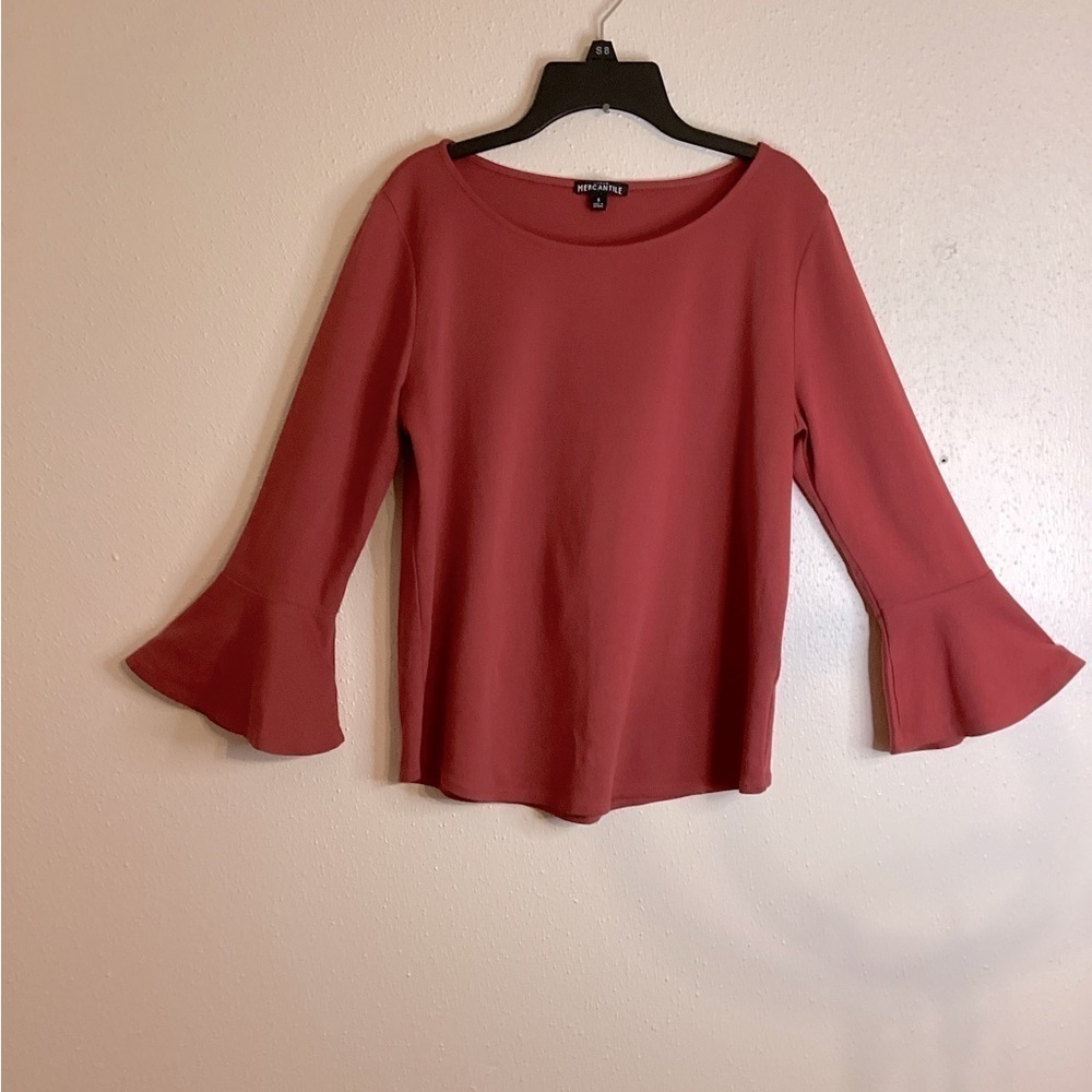 J.Crew Mercantile  Pullover Red Blouse Size Small